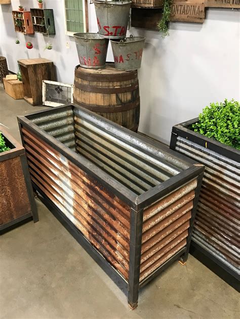 vintage metal planter boxes|rustic metal planter boxes.